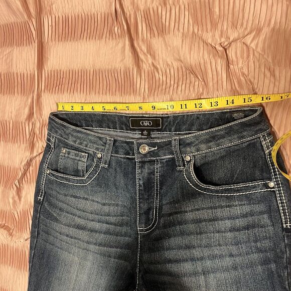 Cato Bootcut Jeans Size 12 Rhinestone Cross Studded Back Pocket Bling - Picture 5 of 8